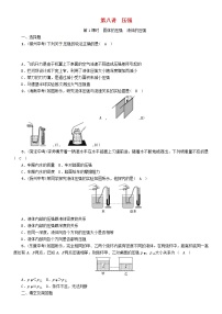 中考物理一轮复习第8讲《压强第1课时固体的压强液体的压强》复习练习卷（含答案）