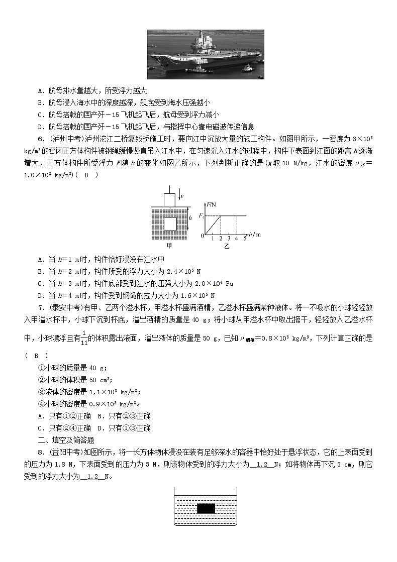 中考物理一轮复习第9讲《浮力》复习练习卷（含答案）第2页
