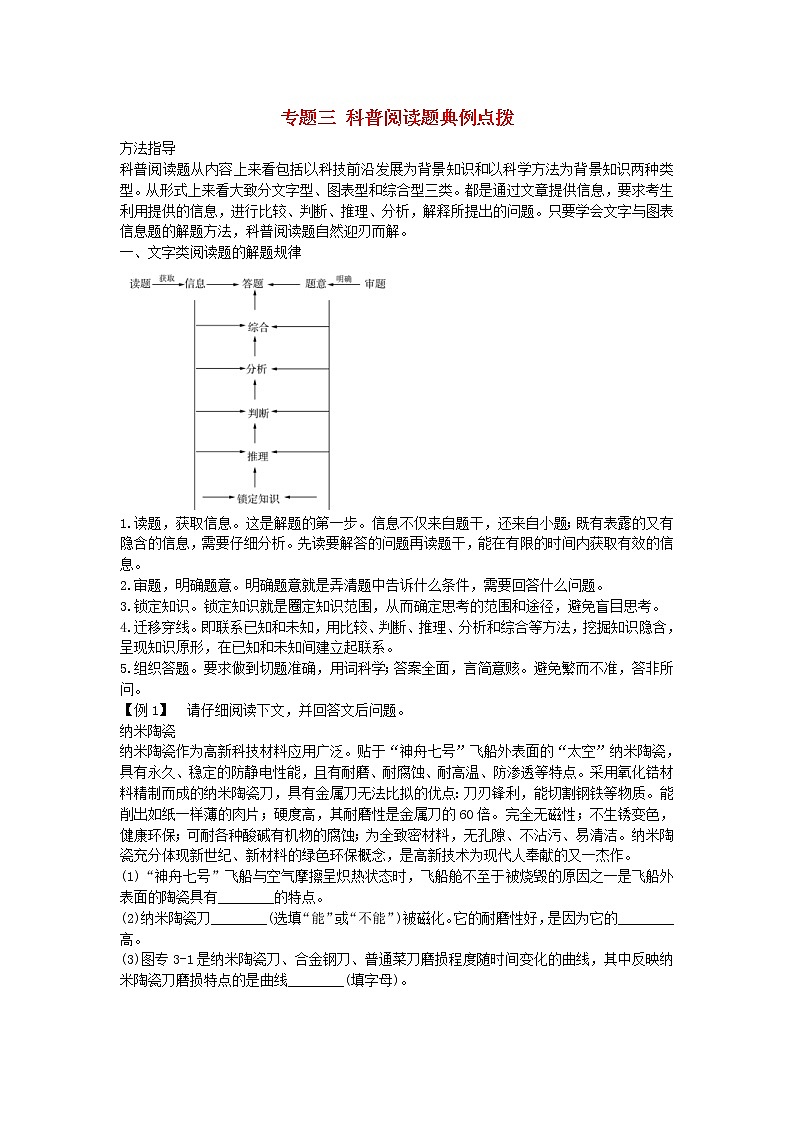 中考物理二轮复习方法指导专题03《科普阅读题》典例点拨《(含答案)第1页