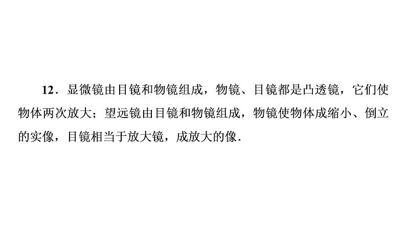 期末复习(五)透镜及其应用（习题PPT））2021-2022学年八年级上册物理人教版(共27张PPT)第7页