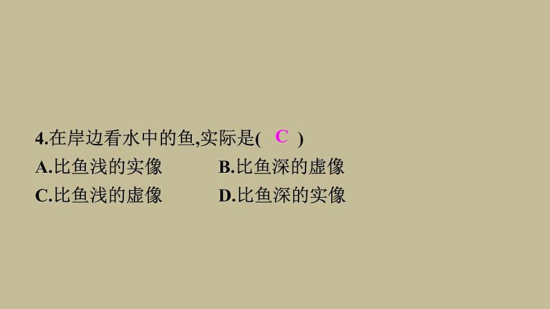 4.4光的折射习题课件2021--2022学年人教版八年级物理上册(共19张PPT)第5页