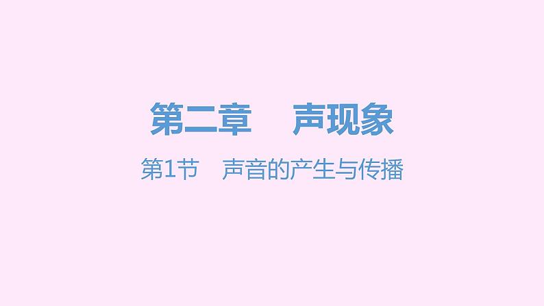 2020-2021学年八年级上册人教版物理习题课件 八年级人教第二章   声现象（共144张PPT）01