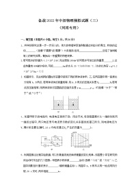 2022年河南省中考物理模拟试题（三）（word版含答案）