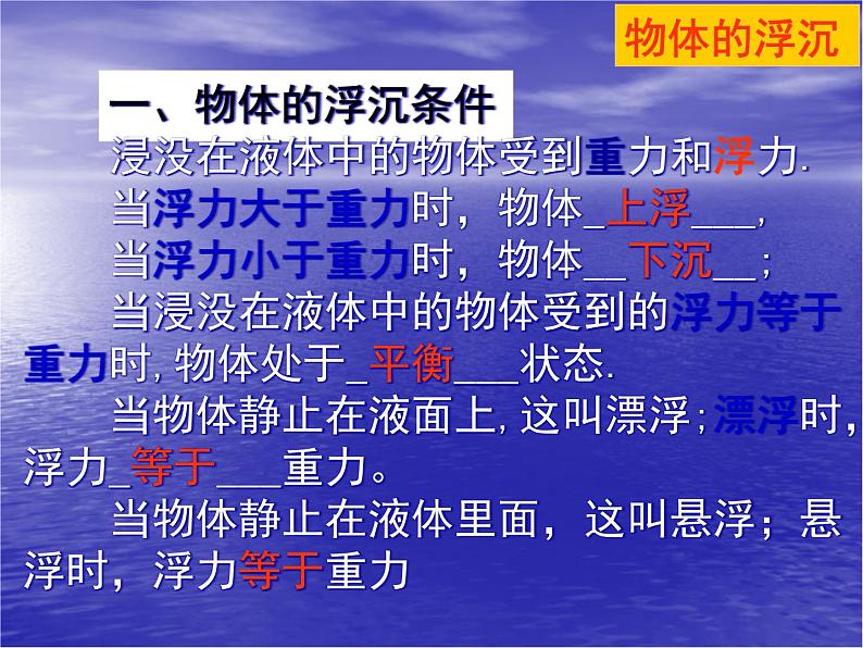 人教版八年级物理下10.3物体的浮沉条件及其应用课件05