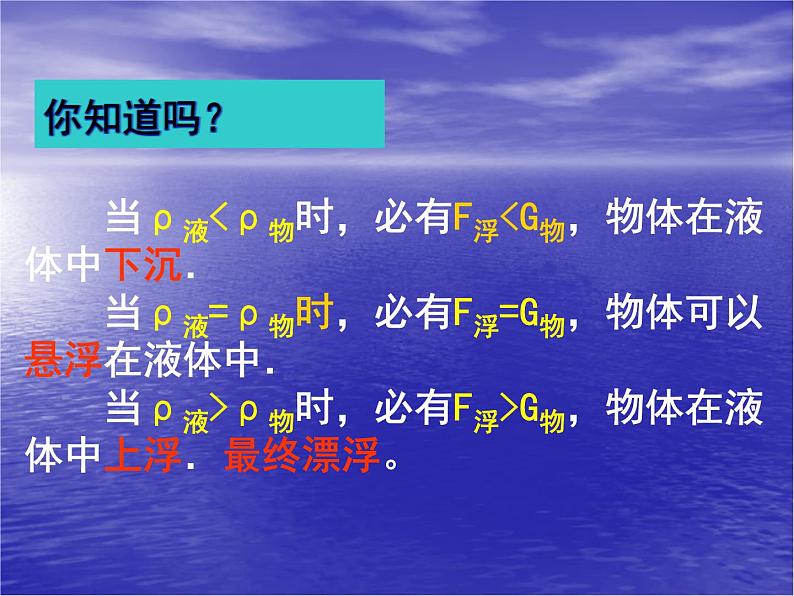 人教版八年级物理下10.3物体的浮沉条件及其应用课件06