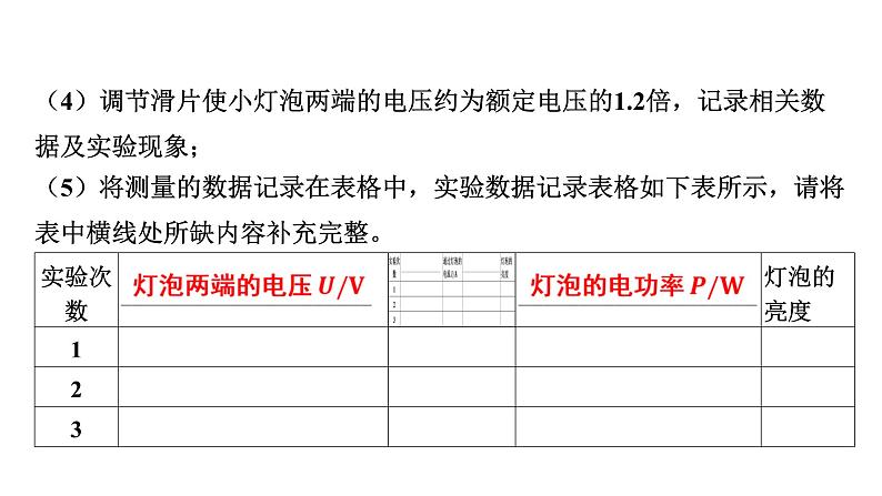 2022中考一轮复习 第一部分 基础资料 第16课时 电功率-第2讲 测量小灯泡的电功率（含特殊法）课件PPT第6页