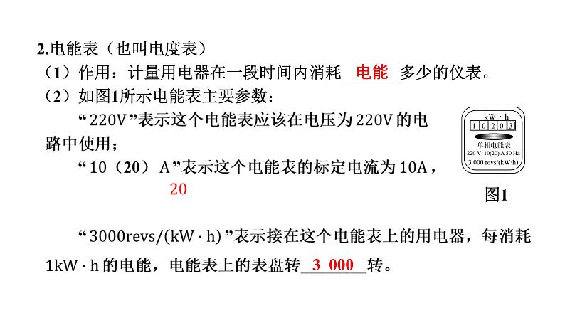 2022中考一轮复习 第一部分 基础资料 第16课时 电功率-第1讲 电功 电功率 焦耳定律课件PPT第3页