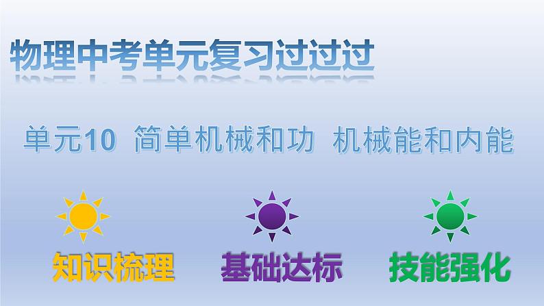 苏科版初中物理复习专题：《 简单机械和功 机械能和内能 》（复习课件）第2页