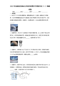 2022年安徽省芜湖市九年级毕业暨升学模拟考试（一）物理试题(word版含答案)