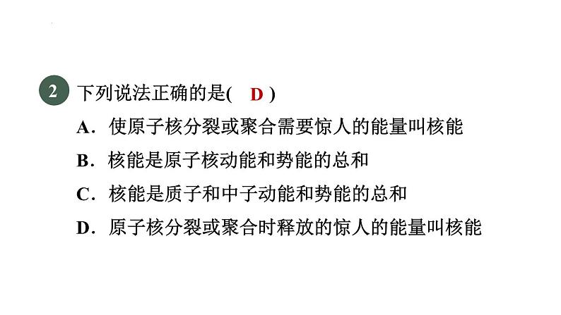 第二十二章能源与可持续发展考点专训课件人教版物理九年级全一册第3页