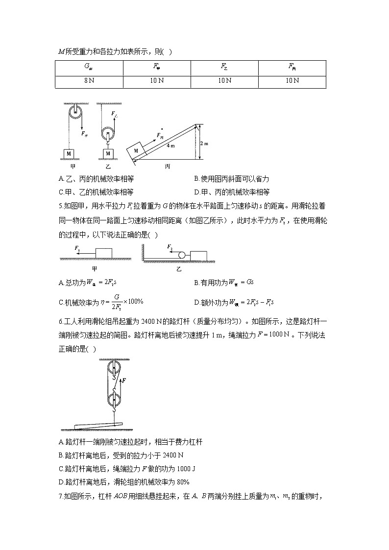 2022年中考物理一轮复习专题十+简单机械及其效率++习题篇+第2页