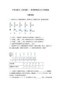 2022年中考物理总复习力学实验——探究影响浮力大小的因素专题训练（无答案）