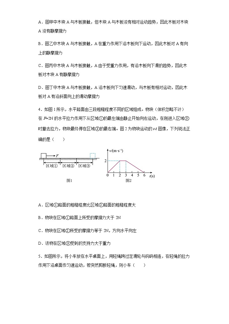 2022年中考物理二轮微专题：有关摩擦力大小和方向的问题第2页