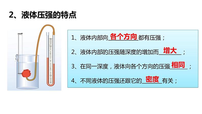 教科版物理八年级下册 9.1 《压强》复习课（）（课件）第7页