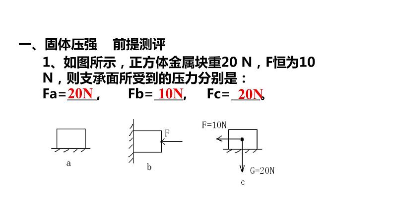 教科版物理八年级下册 9.1 压强复习（课件）第2页