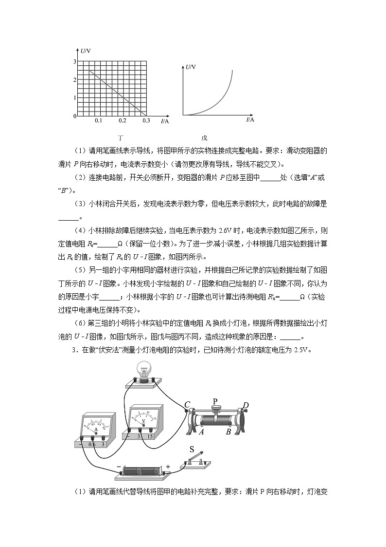 2022年中考物理二轮专题强化训练：电阻的测量第2页