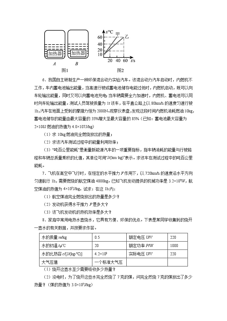 2022年中考物理二轮专题强化训练：热学综合计算第2页