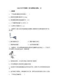 2022年中考物理二轮专题强化训练：力