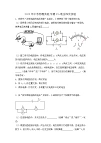 2022年中考物理实验专题--电压探究实验