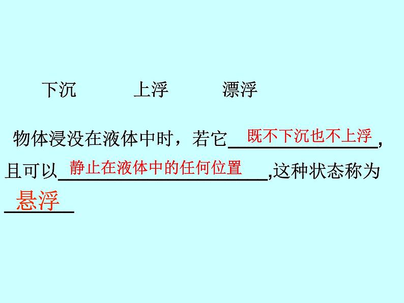 教科版物理八年级下册 10.4 沉与浮（课件）05