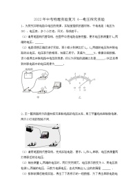 2022年中考物理实验复习4--电压探究实验(二轮专题）