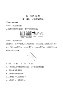 物理八年级上册3.5 光的反射当堂达标检测题