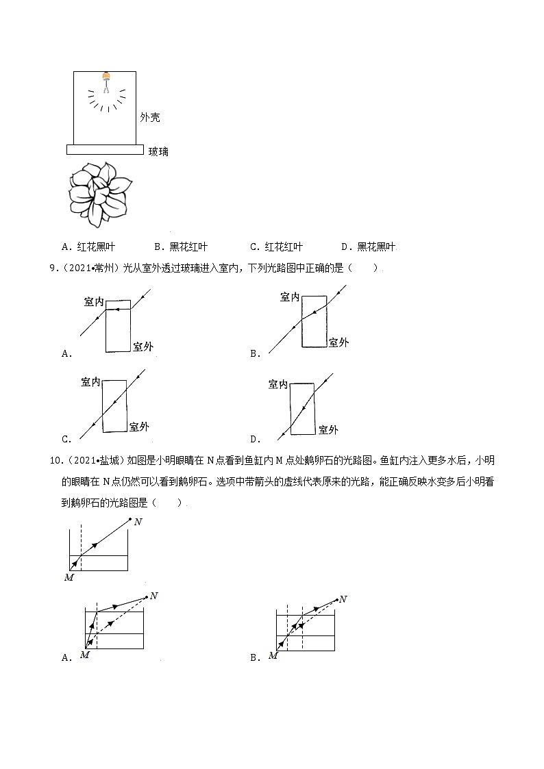 （2019-2021）江苏中考物理真题分项汇编专题03 光现象第3页