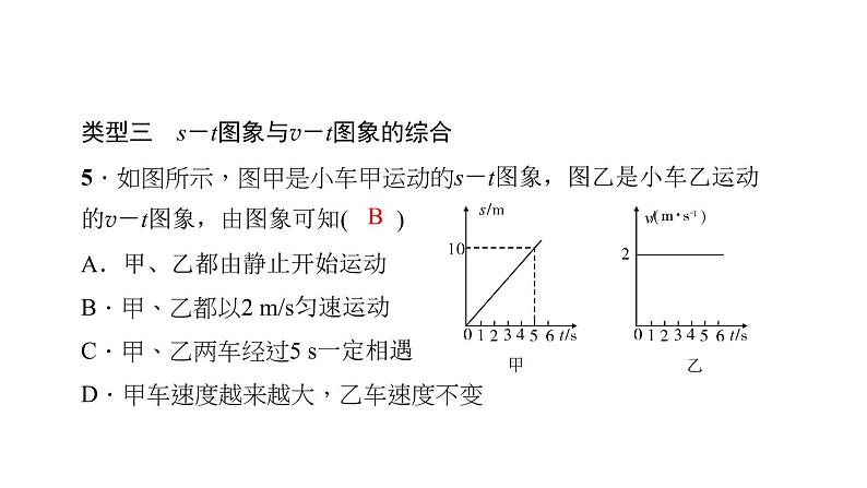 2022年中考物理复习课件-----专题一　运动图象08