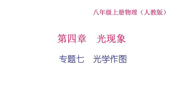 2022年中考物理复习课件专题七　光学作图01