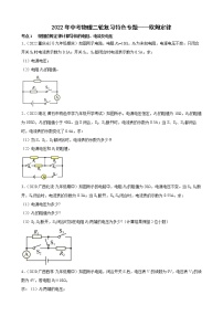 2022年中考物理二轮复习特色专题——欧姆定律