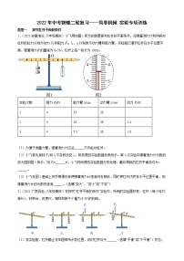 2022年中考物理二轮复习——简单机械+实验专项训练