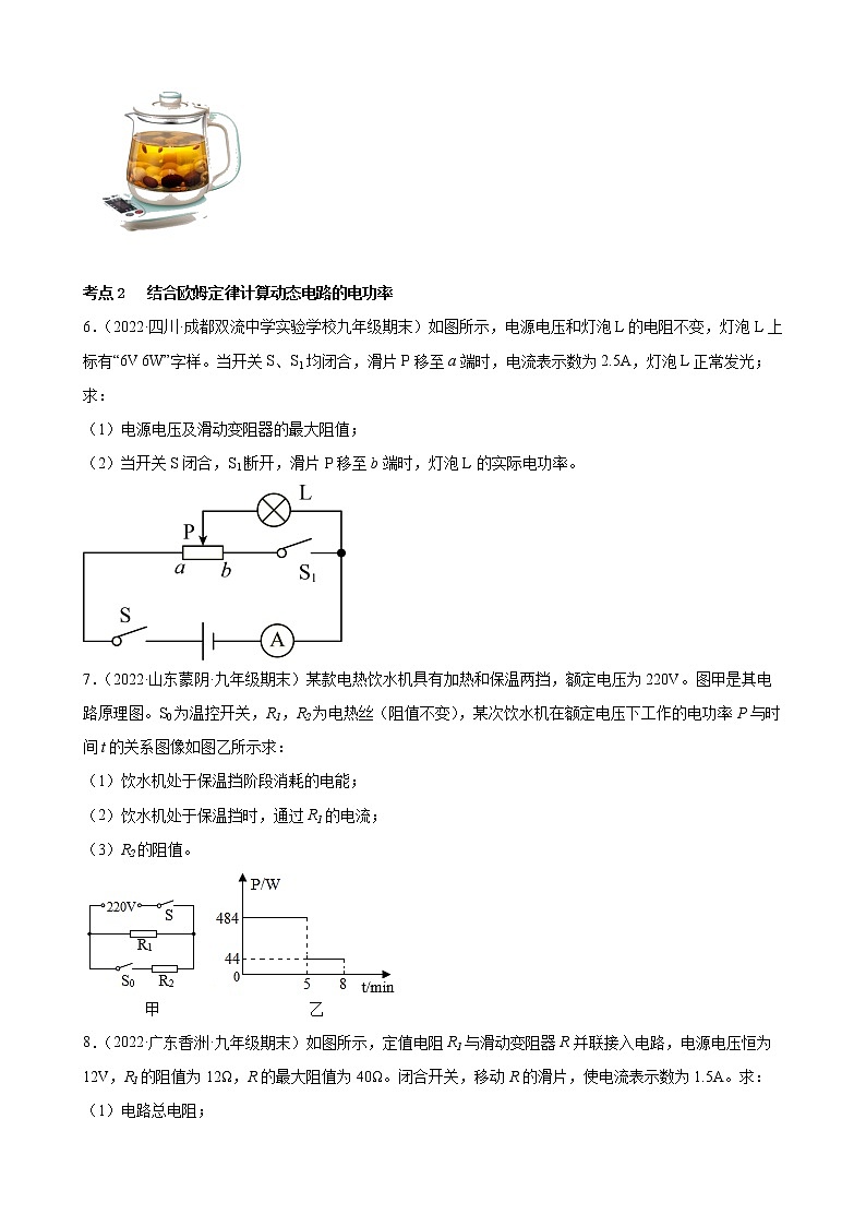 2022年中考物理二轮复习特色专题——电功率第3页