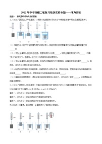 2022年中考物理二轮复习精选实验专题——浮力实验