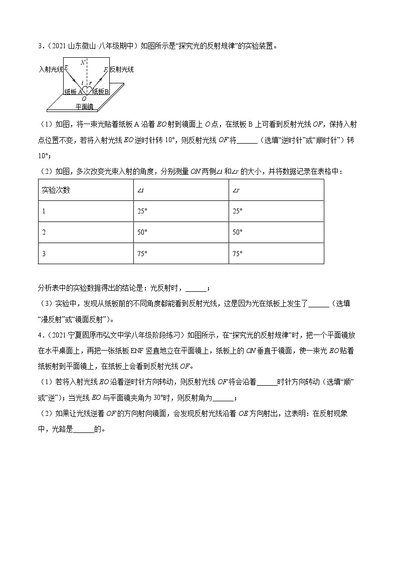 2022年中考物理二轮复习精选实验专题——光现象第2页