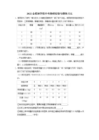 2022年广东省深圳市金稻田学校中考物理实验专题练习五