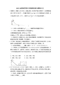 2022年广东省深圳市金稻田学校中考物理实验专题练习八