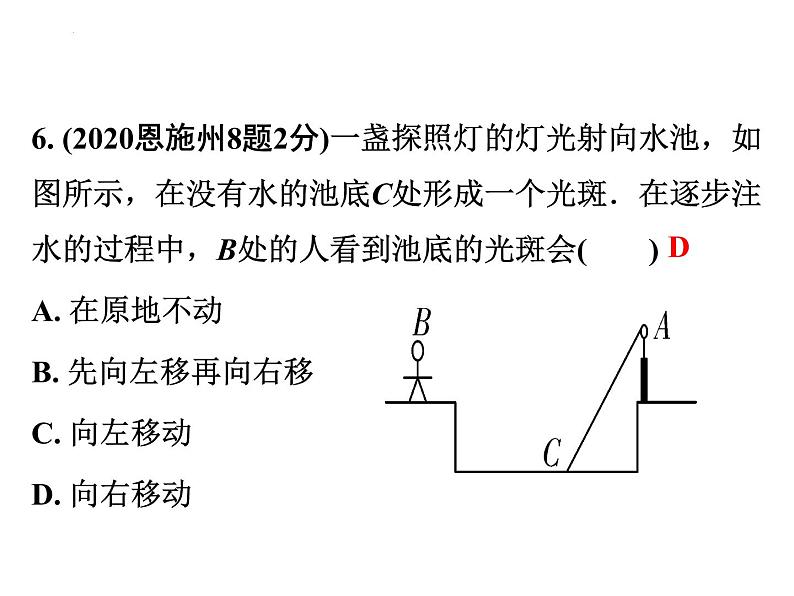 2022年中考物理二轮复习课件：光现象07