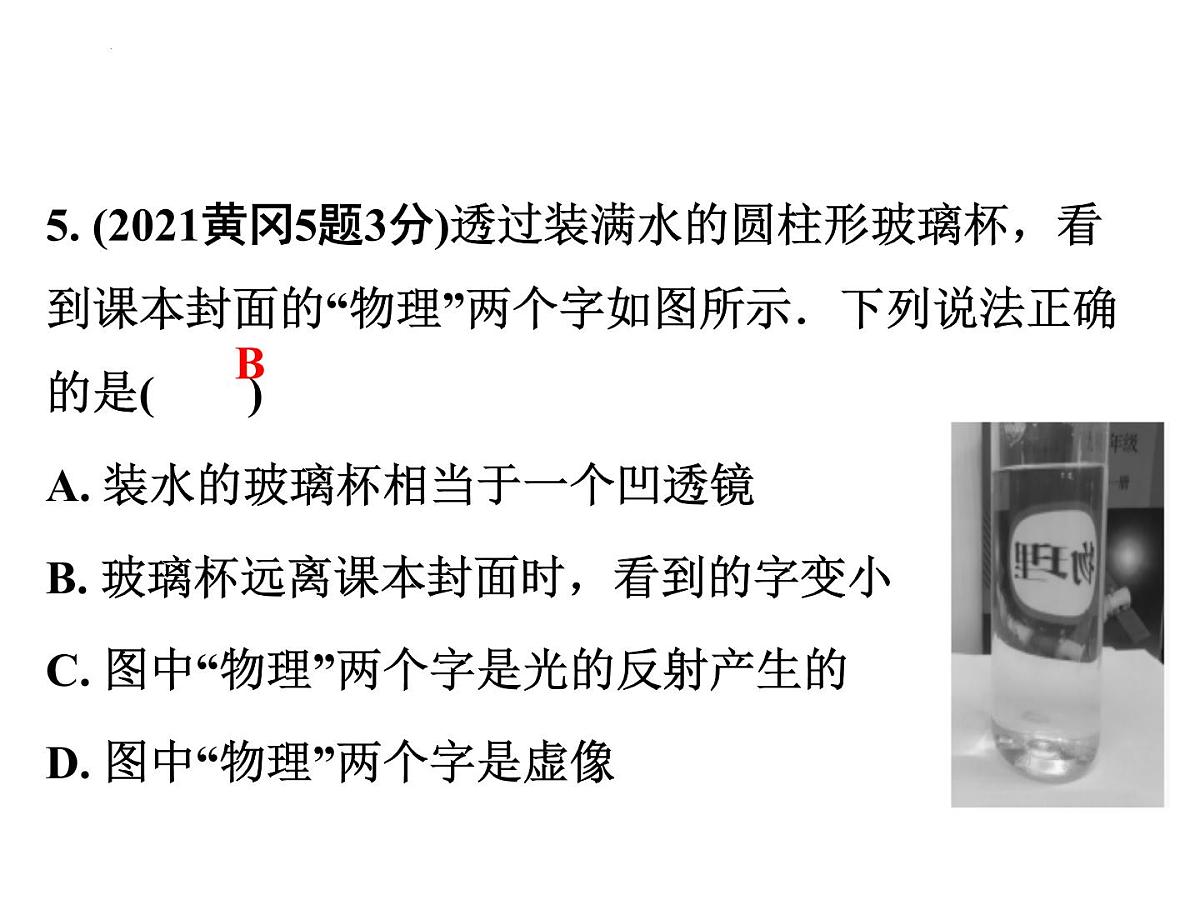 2022年中考物理二轮复习课件：透镜及其应用 (1)第6页