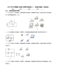 2022年中考物理二轮复习作图专题练习——电流和电路（含电表）