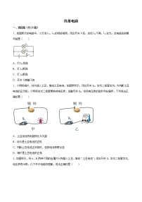 2022年中考物理知识点二轮复习专题练习——简单电路