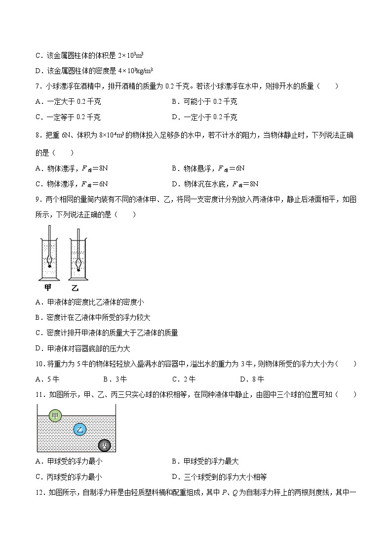 阿基米德原理——2022年初中物理知识点二轮复习第3页