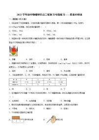 2022年中考物理知识点二轮复习专题练习——质量和密度