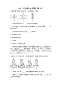 2022年中考物理实验专题复习——压强