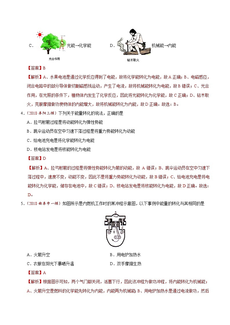 专题14.3 能量的转化和守恒-九年级物理人教版（解析版）02