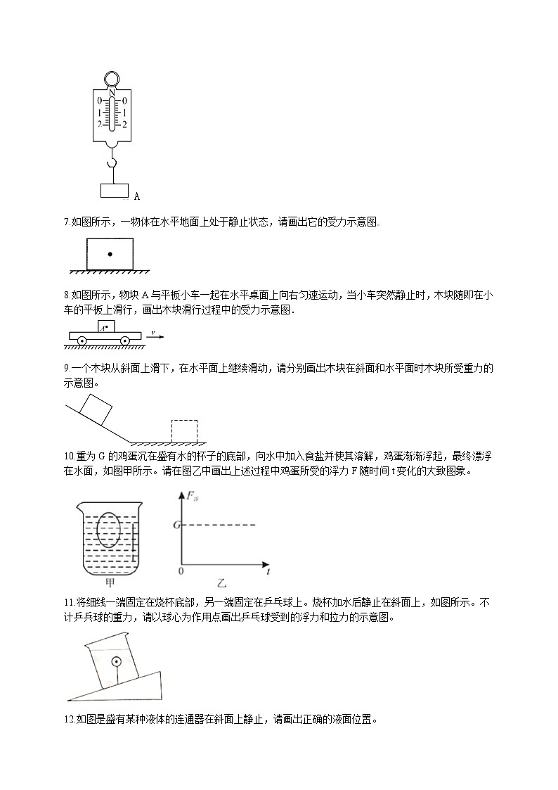 人教版 八年级物理下册 专项训练题（三）作图题（含答案）02