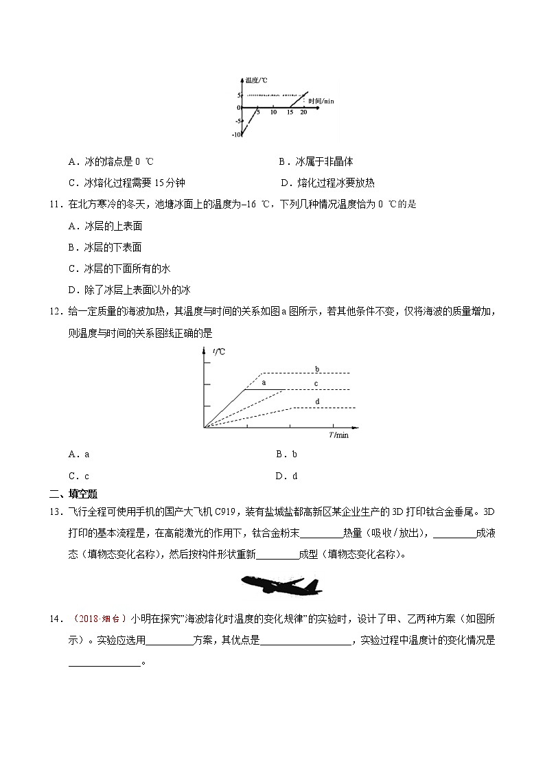 专题3.2 熔化和凝固-八年级物理人教版（上册）（原卷版）03