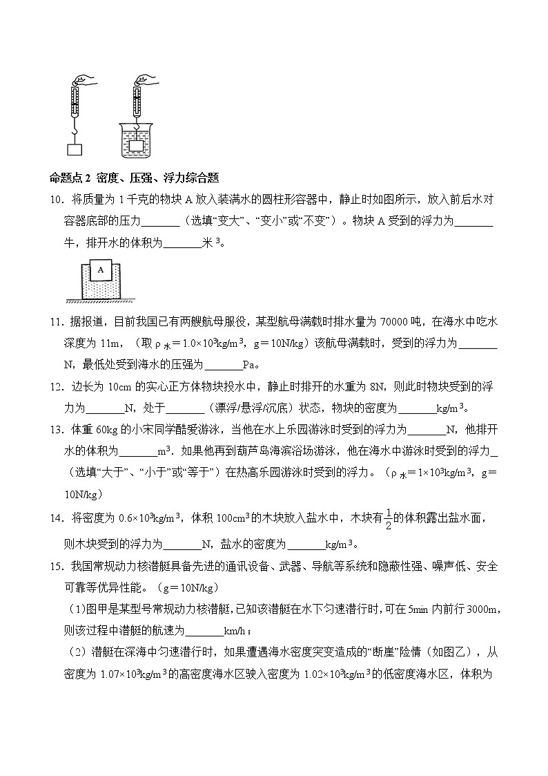 专题07 填空题 力学（二）40题-2020年中考物理最后一战之中考题型必杀600题第3页