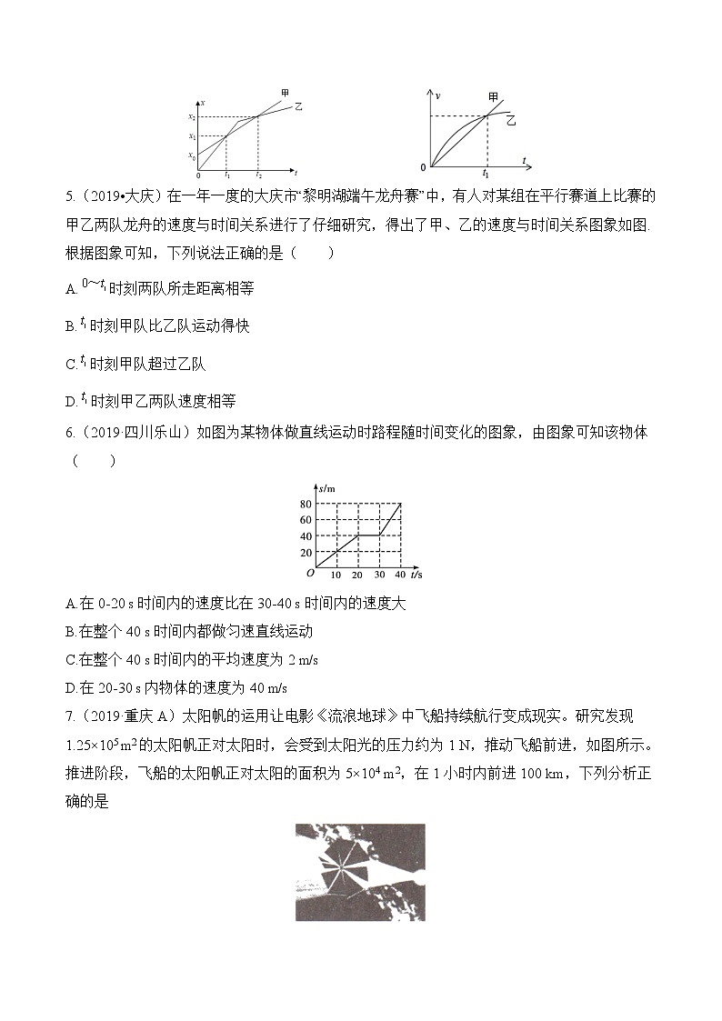 专题02 选择题 力学（一）62题-2020年中考物理最后一战之中考题型必杀600题第2页
