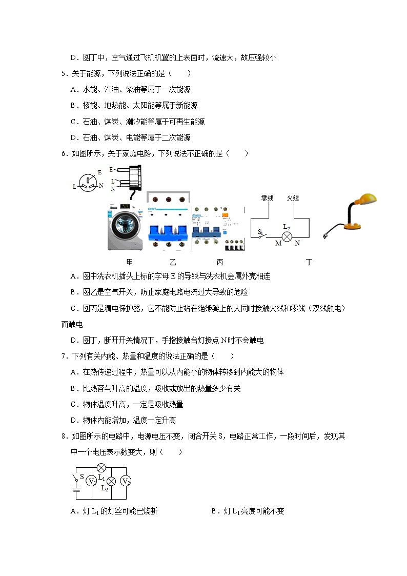 2021年山东省威海市中考物理二模试卷及答案02