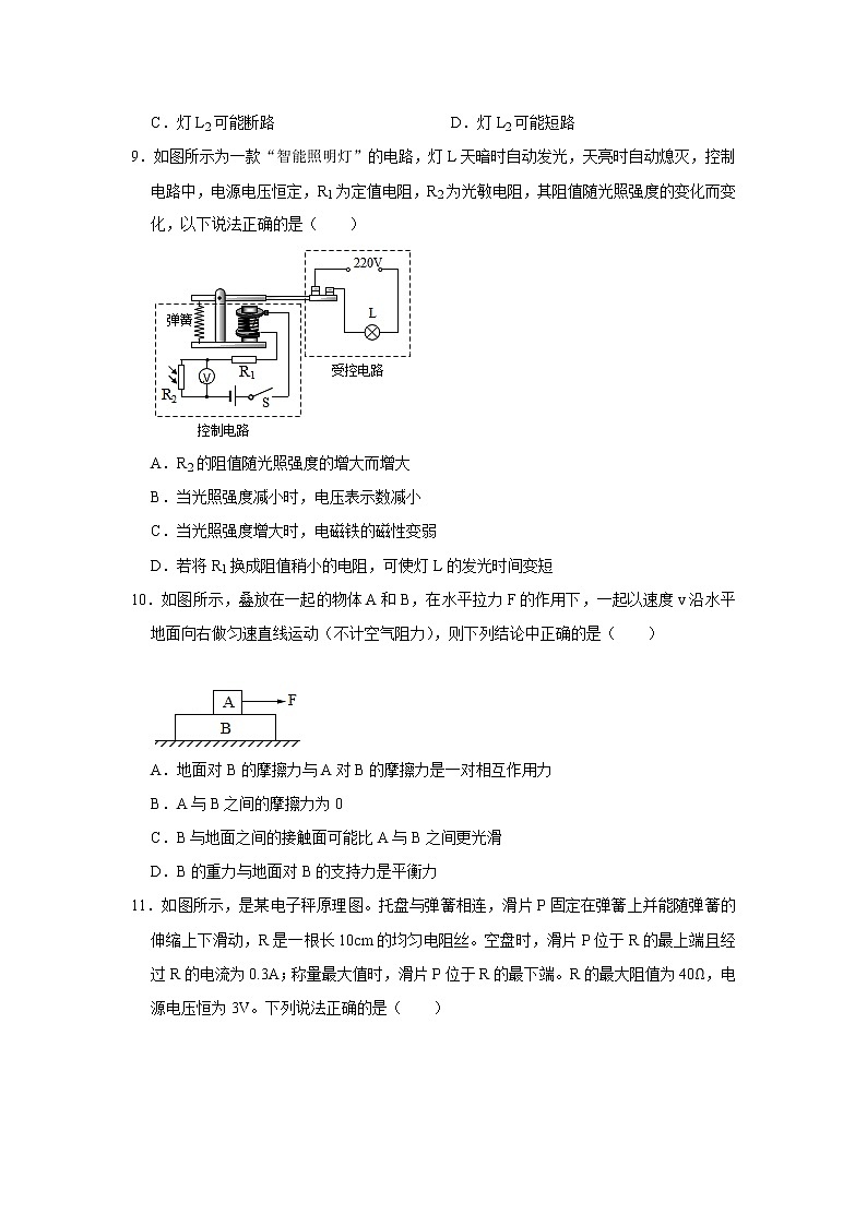 2021年山东省威海市中考物理二模试卷及答案03